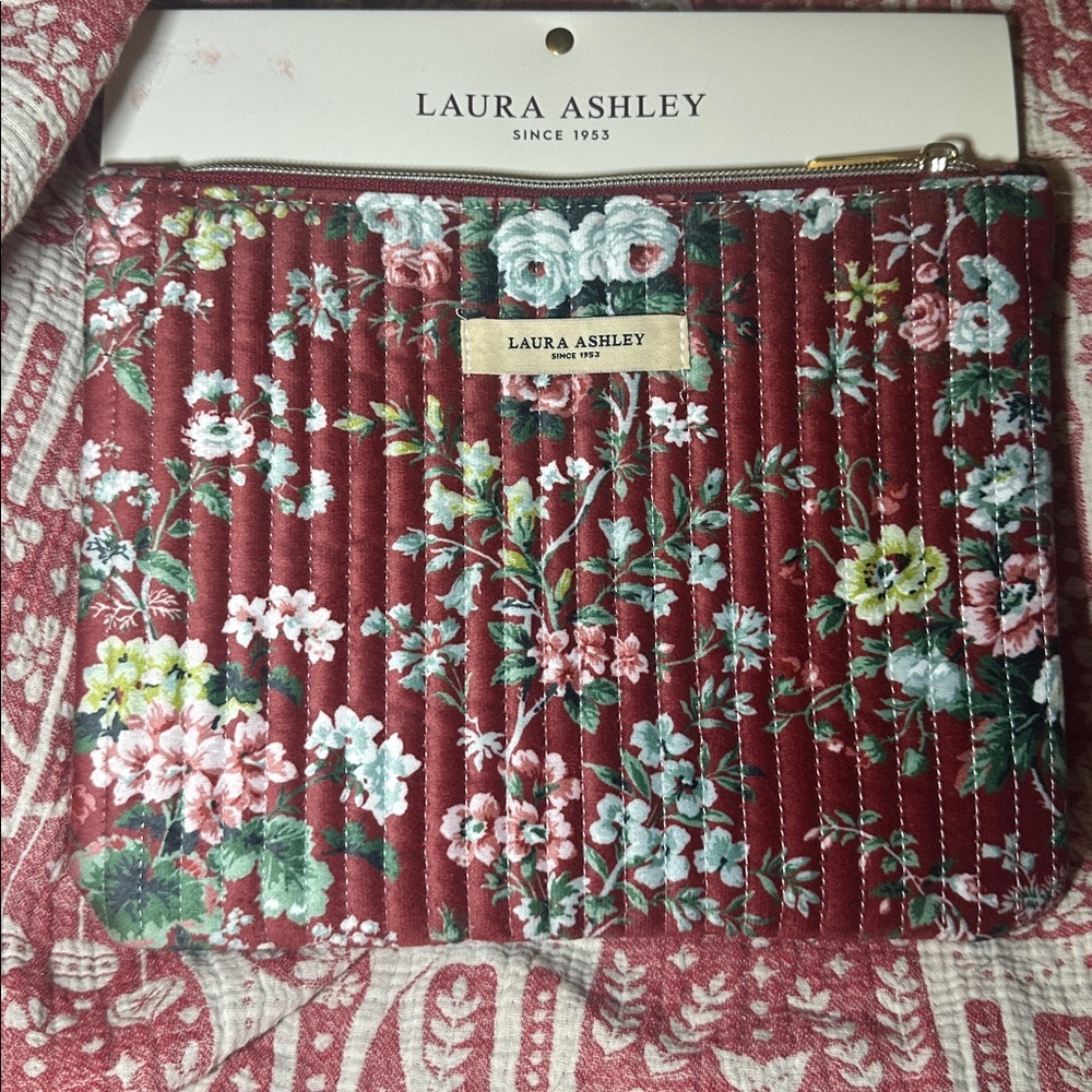Laura Ashley serene dream floral makeup pouch